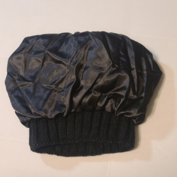 Zoonon Cable Knit Slouched Stylish Black Knit Beanie NWOT - Picture 6 of 9